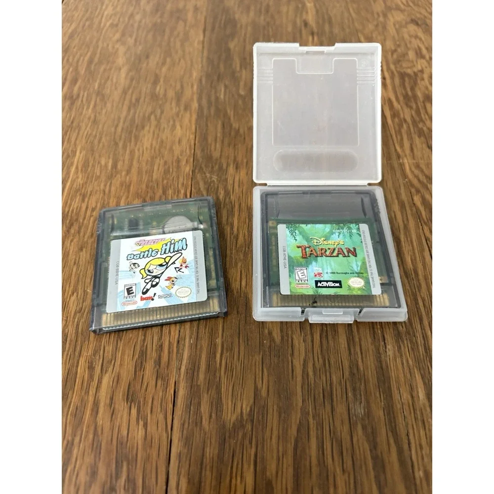 The Power Puff Girls And Tarzan Games For Game Boy Color System NOT TESTED